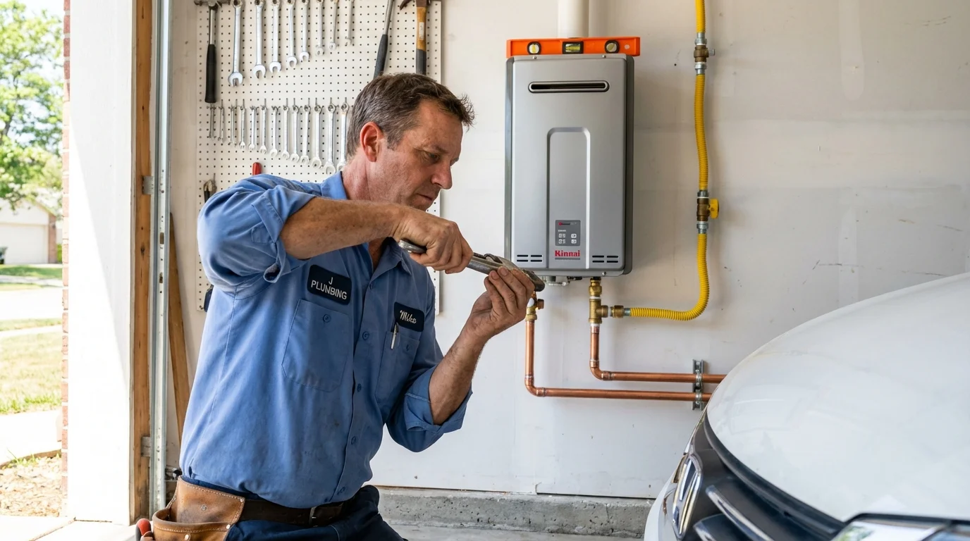 Tankless water heater installation by a Johns Plumbing LLC plumber in Yulee